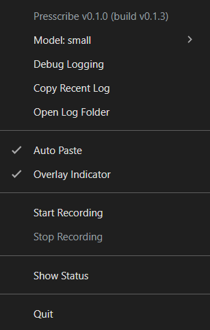Presscribe - Main product screenshot demonstrating key features and user interface