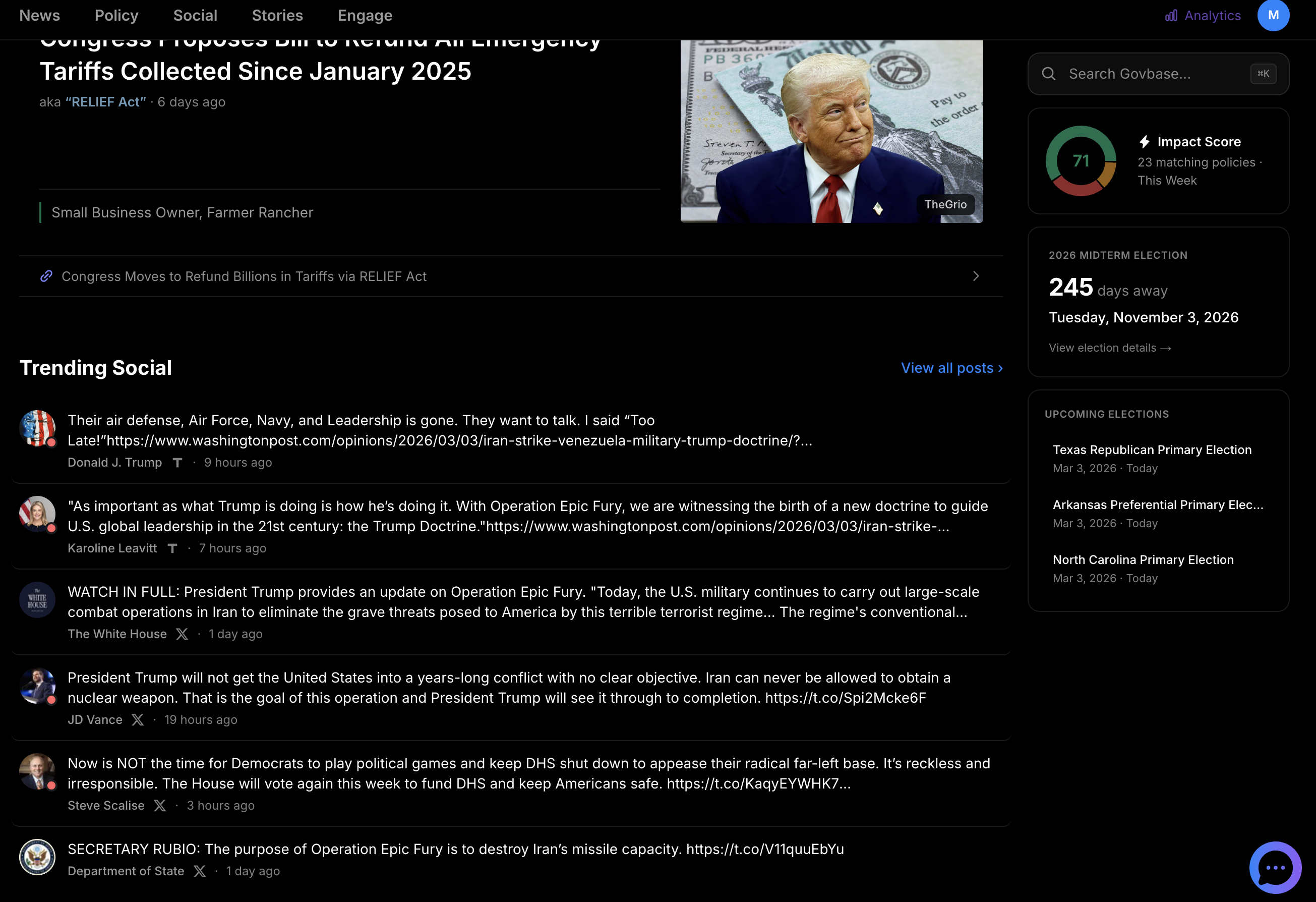 Govbase - Screenshot 4 showing product features and functionality