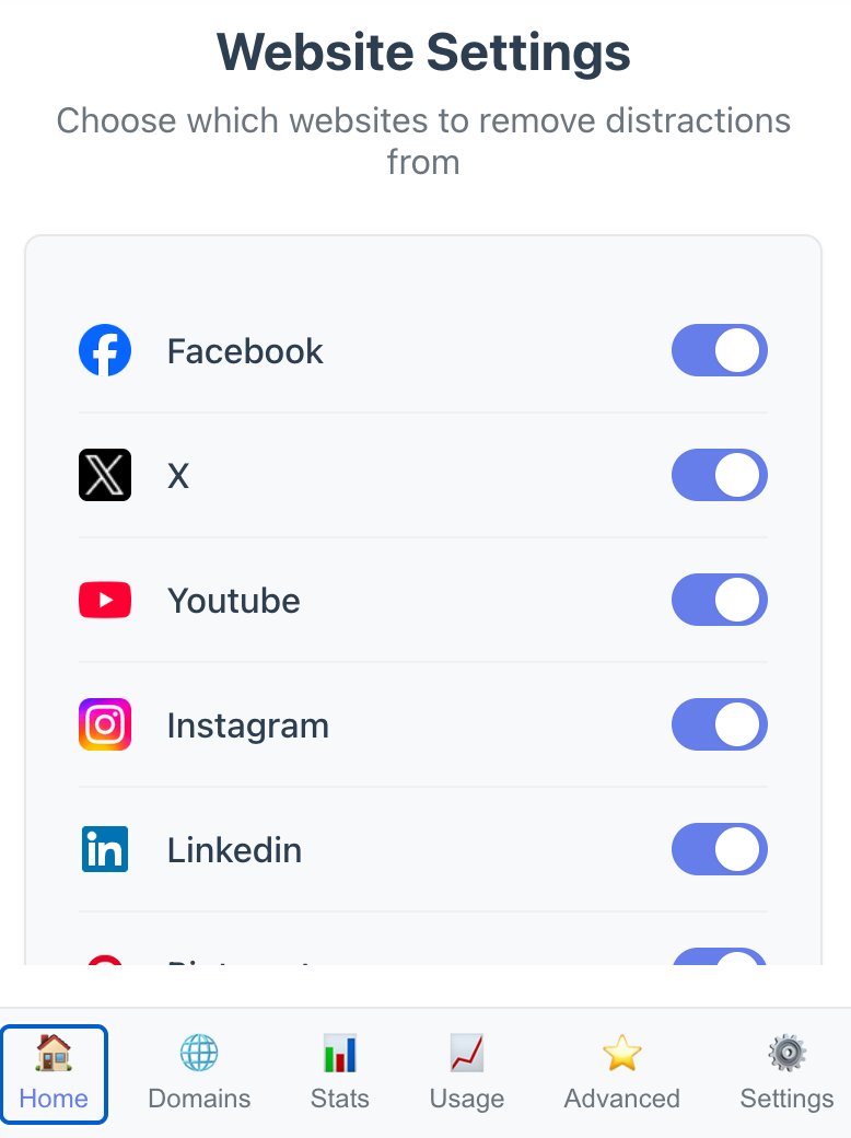 VanishFeed Browser Extension - Screenshot 3 showing product features and functionality