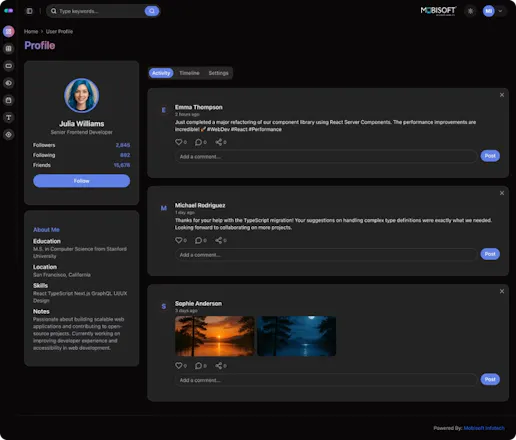 Free React Admin Theme gallery image