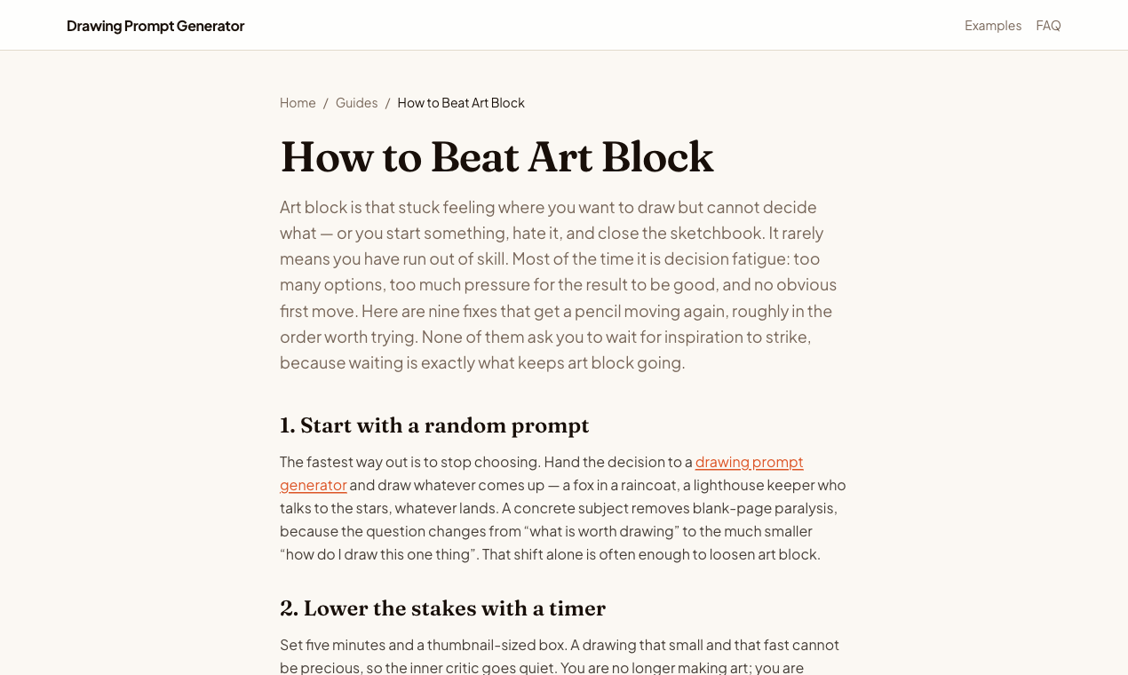 Drawing Prompt Generator gallery image