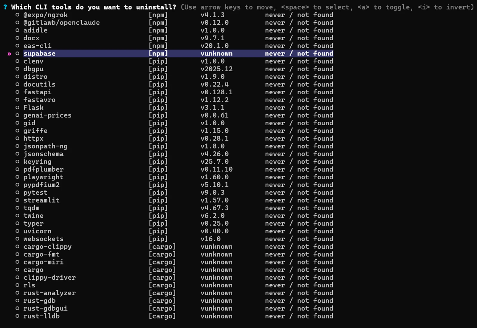 Clenv screenshot 2