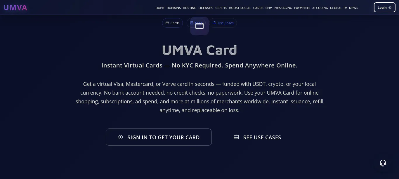 UMVA VIRTUAL CARD gallery image