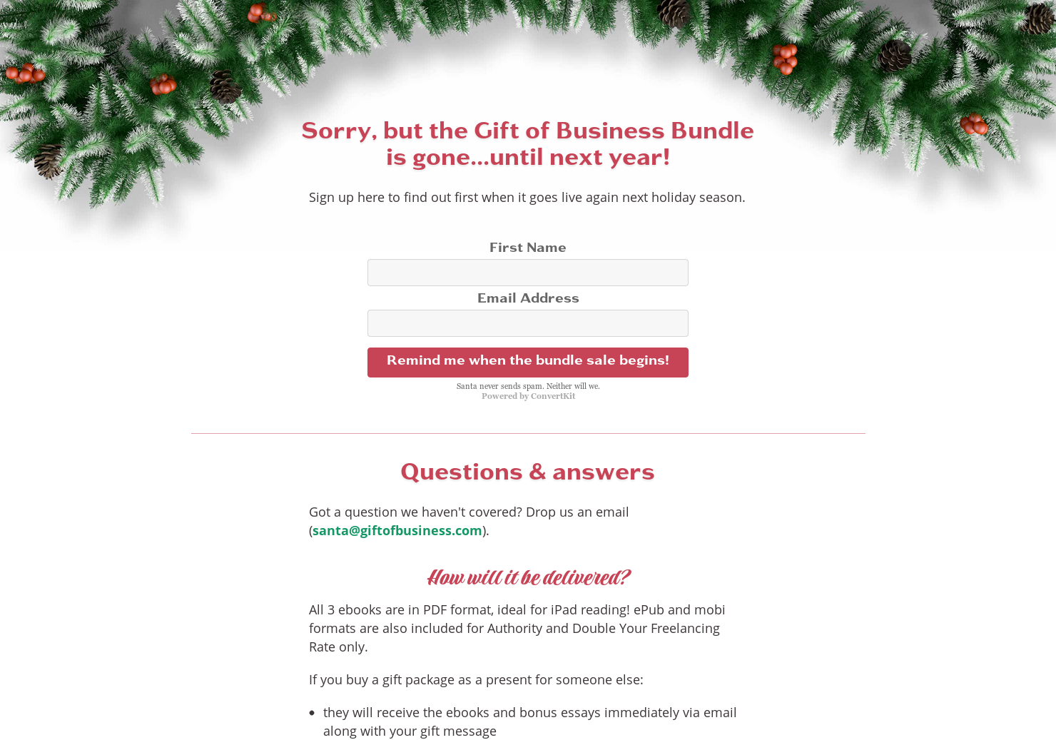 The Gift of Business