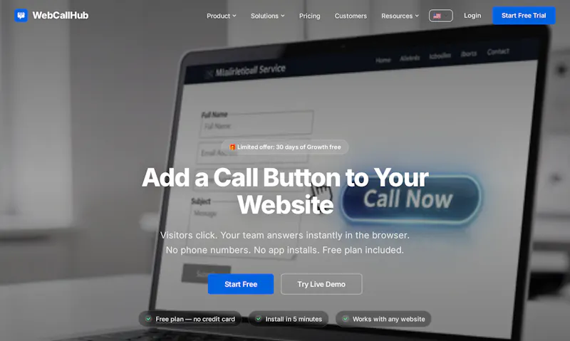 WebCallHub screenshot 2