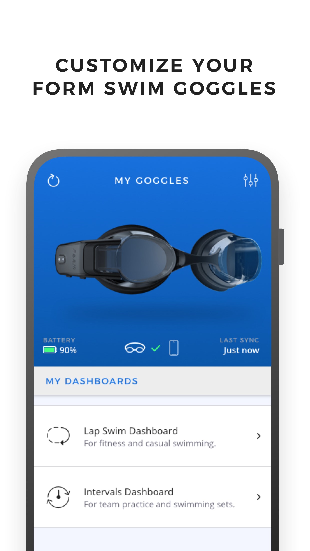 FORM Swim Goggles Goggles with an AR display See your metrics while