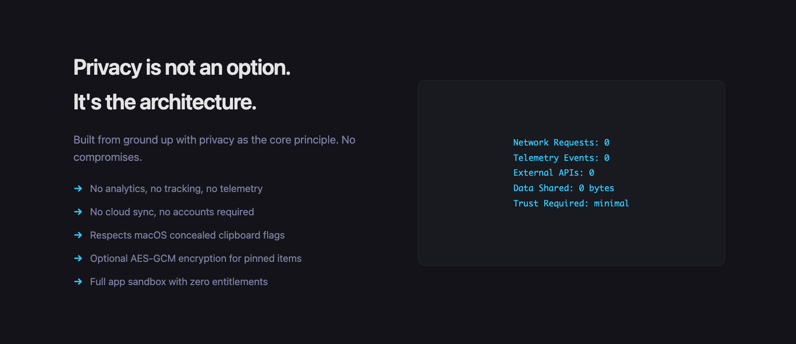 ClipStash — macOS PrivacyFirst Clipboard gallery image