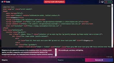 시각적으로 매력적인 웹사이트 디자인: &lsquo;AI Love Code&rsquo;의 도움을 받아 시각적으로 멋진 웹사이트를 제작하여 도구의 시각적으로 매력적인 웹사이트를 만들 수 있는 능력을 보여줍니다.
