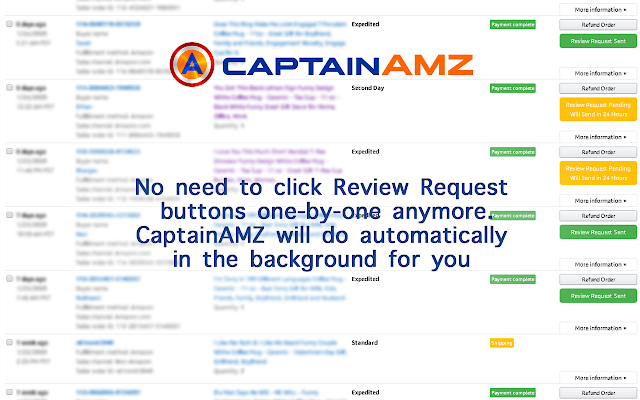 Amazon Review Request Tool captainAMZ gallery image