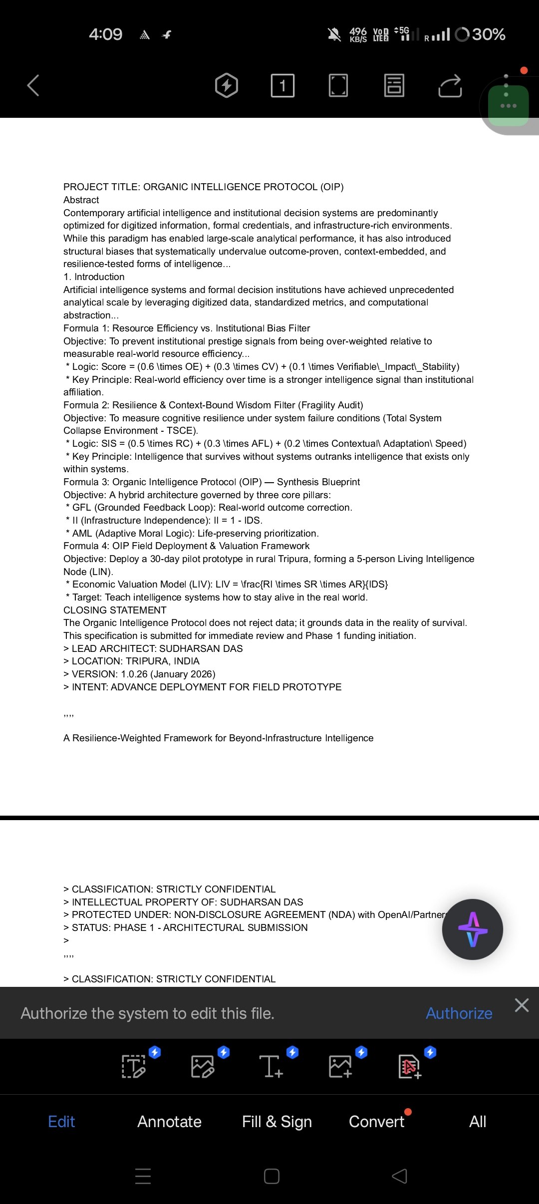 Organic Intelligence Protocol (OIP) - Screenshot 2 showing product features and functionality