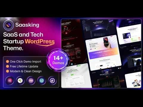 SaaS & Tech Startup WordPress Theme gallery image