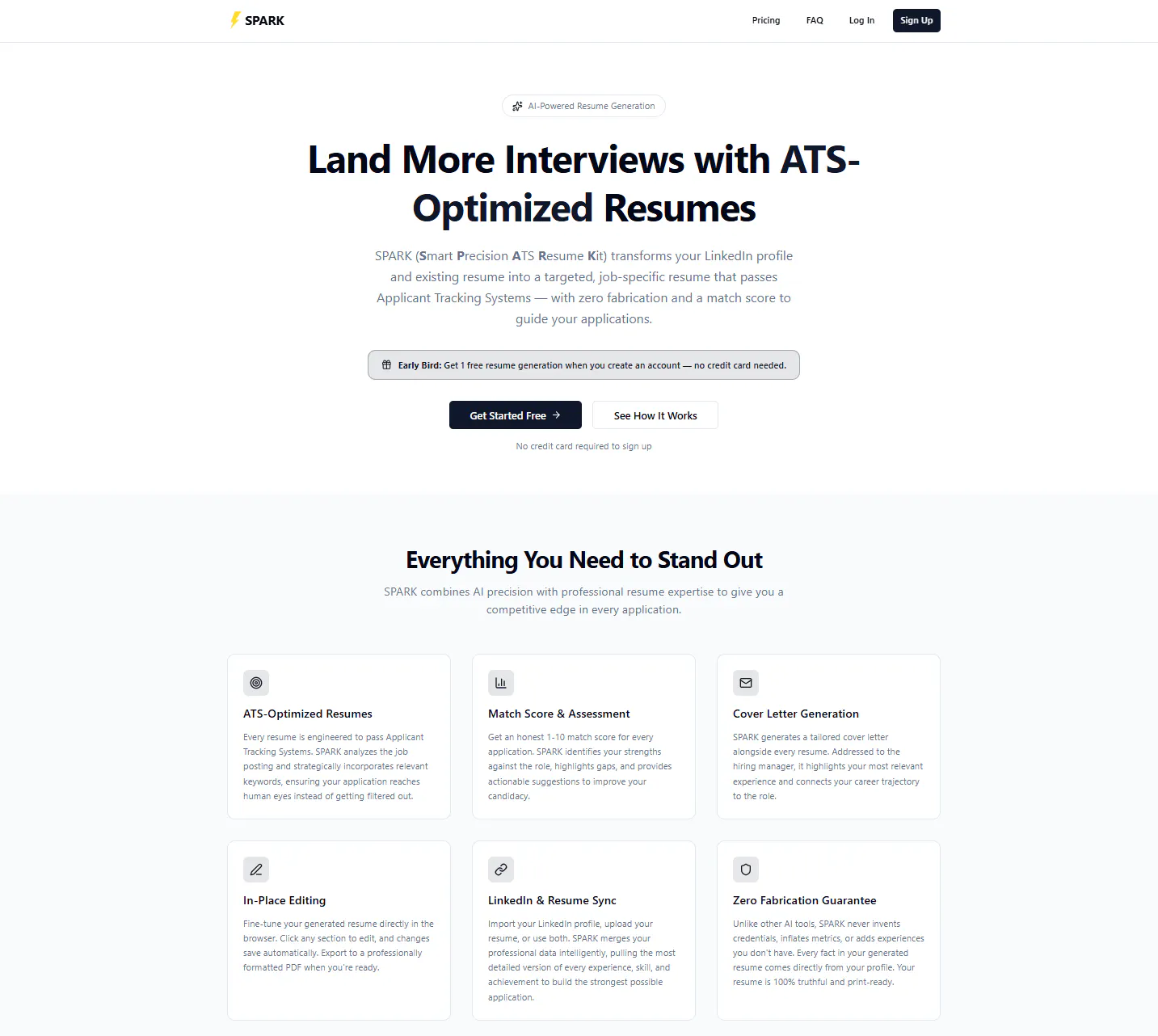 SPARK - Smart Precision ATS Resume Kit product banner