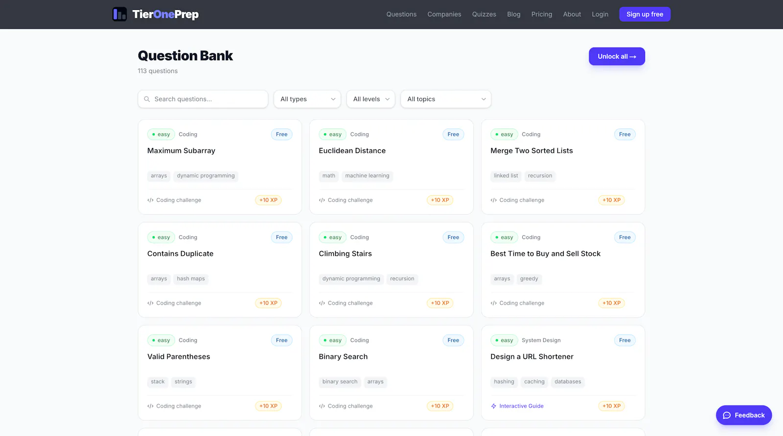 TierOnePrep screenshot 2