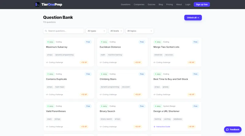 TierOnePrep screenshot 2