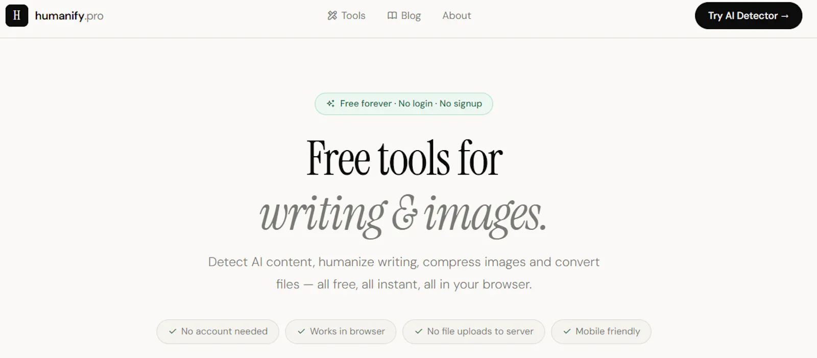 Free tools for writing & images screenshot 1