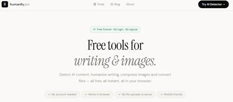 Free tools for writing & images screenshot 1