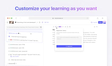Captura de pantalla de las innovadoras herramientas de eficiencia de WisdomPlan para educación personalizada.