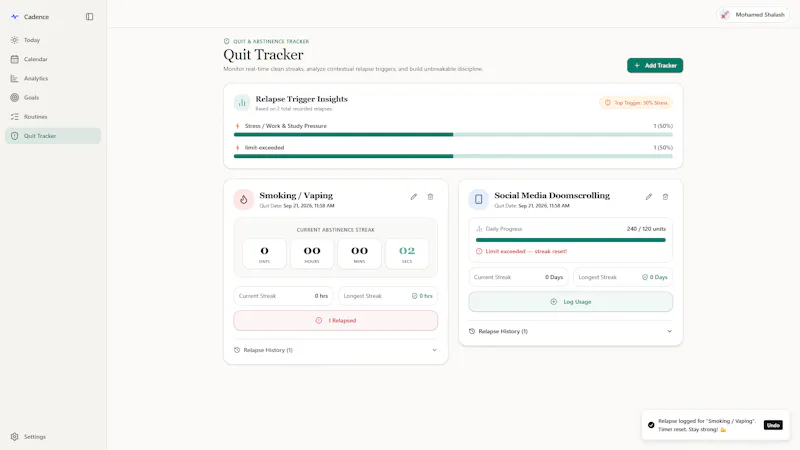 Cadence Habit Tracker screenshot 5