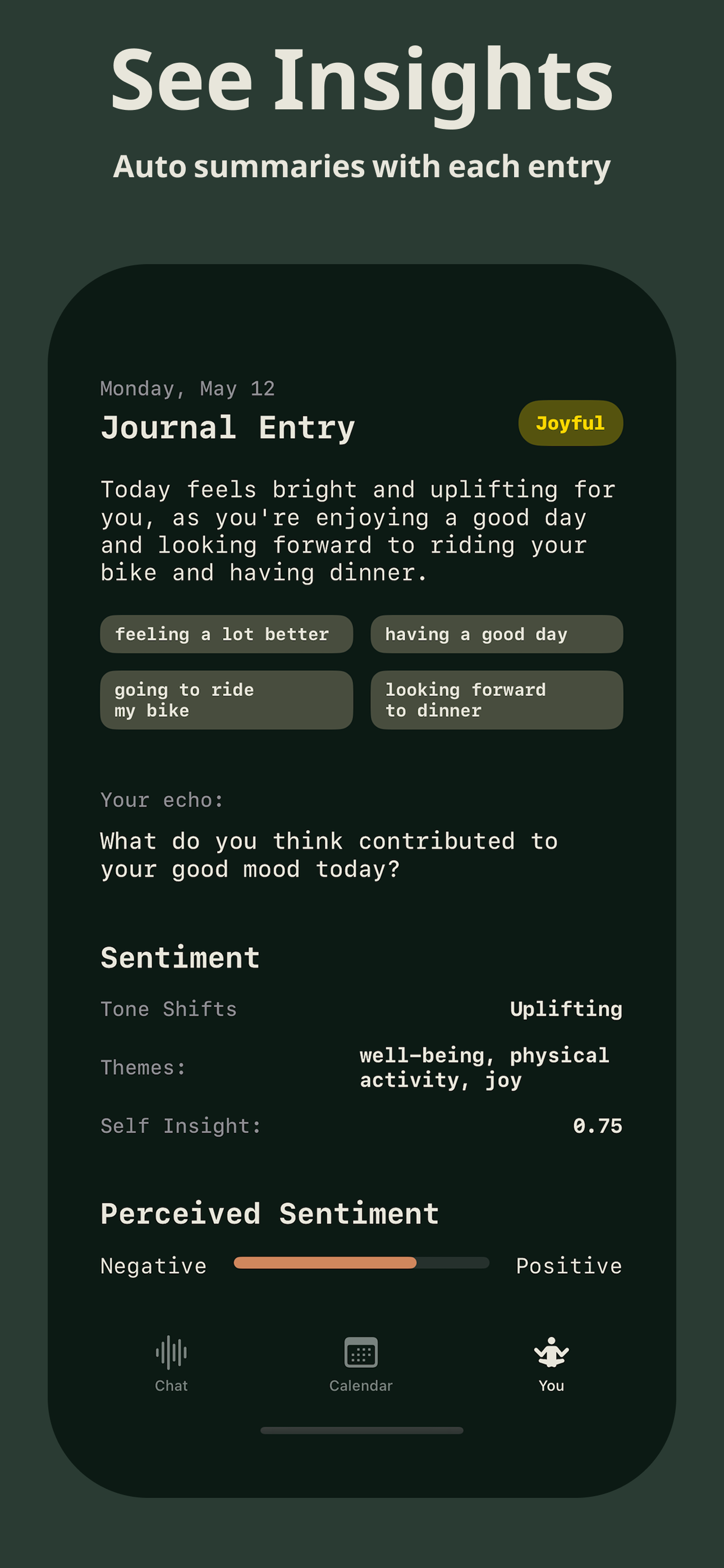 Spraak-first journaling-app - Voice aangedreven journaling met automatische sentimentanalyse media 2