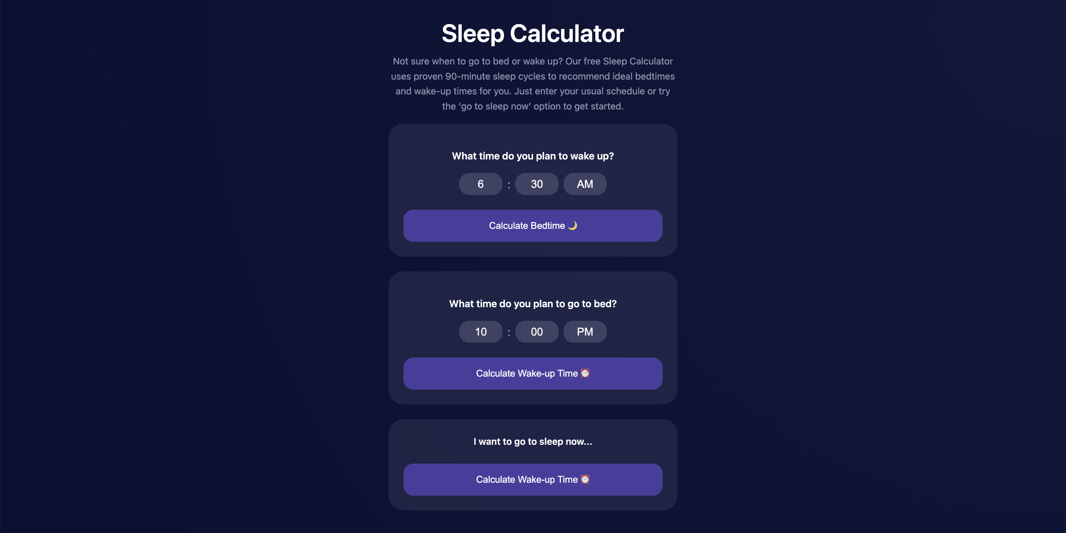 SleepCalculators.net - Herramientas de sueño gratuitas para ayudarlo a despertarse renovado media 2
