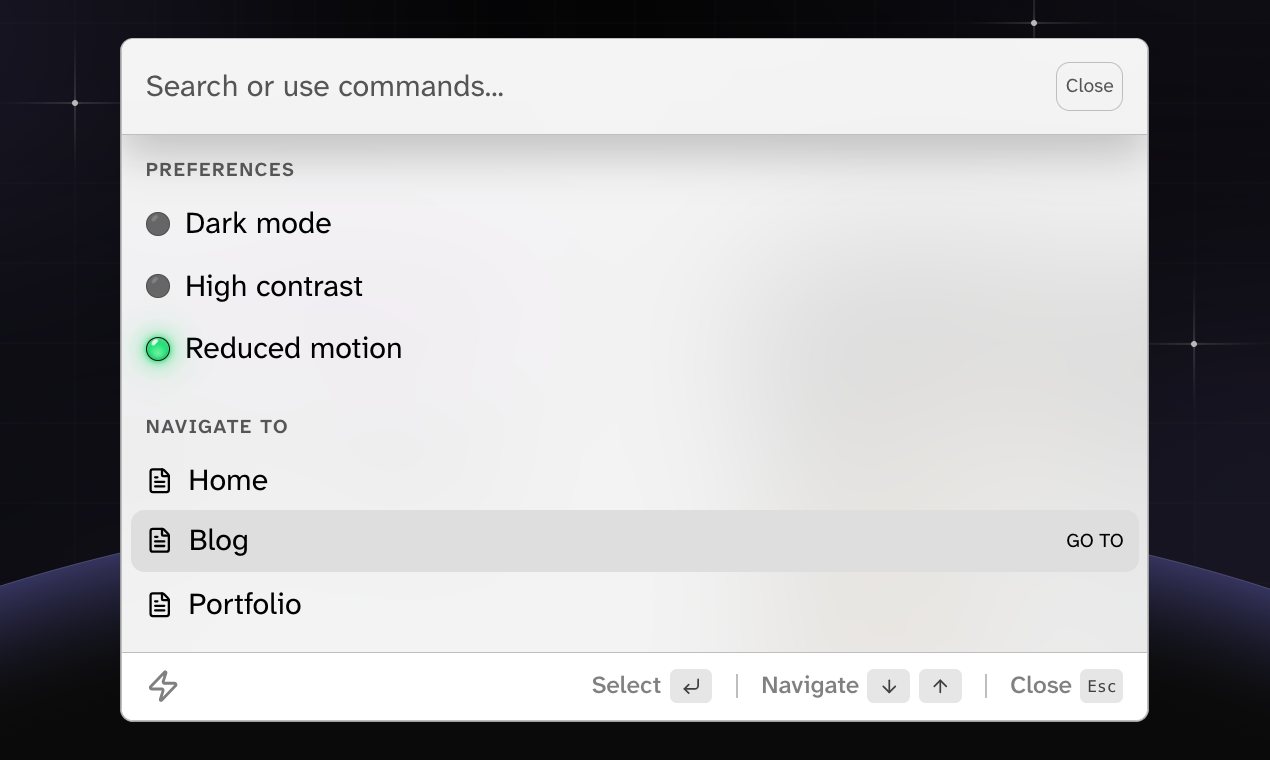 Accessible Astro Launcher gallery image