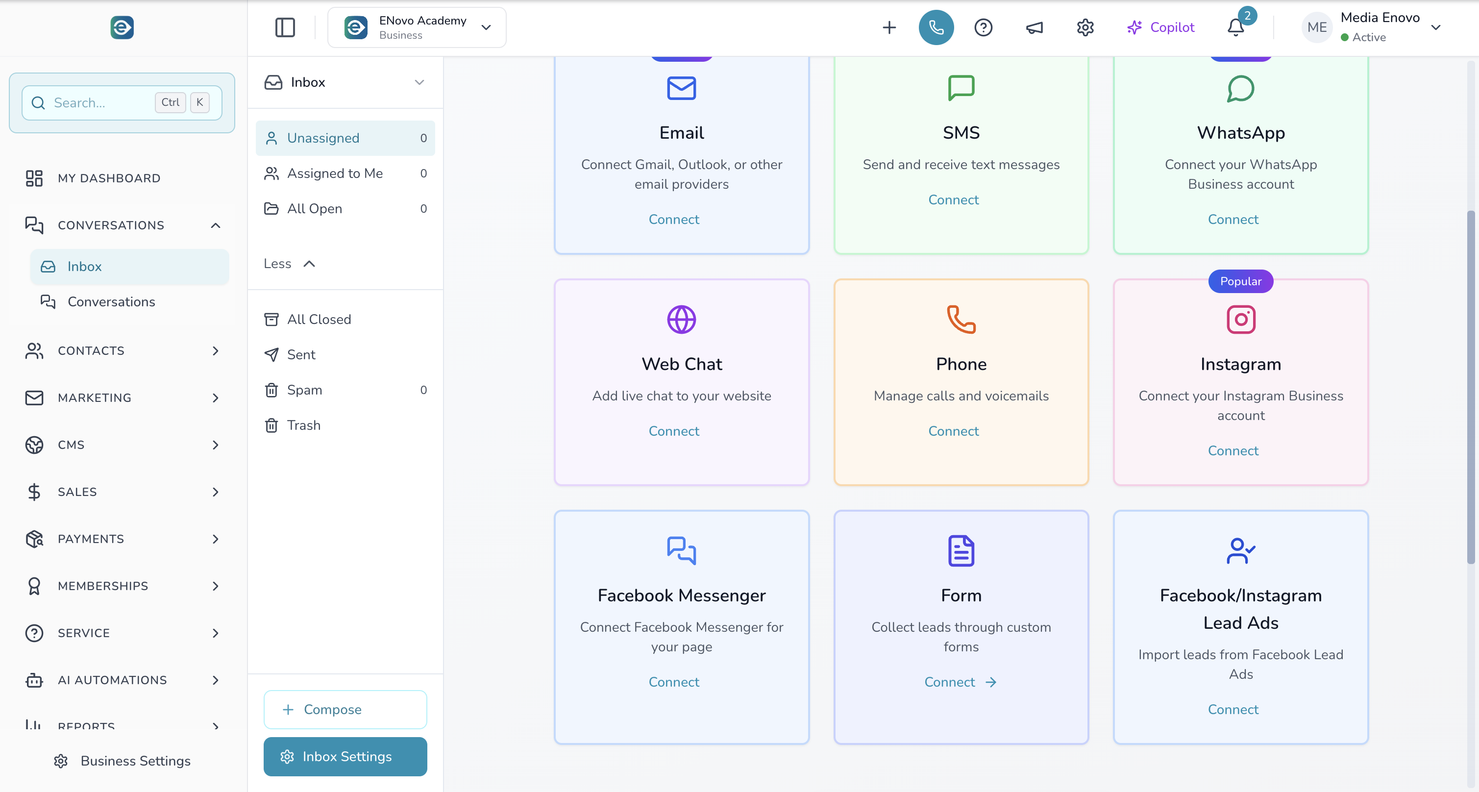eNovo OS & Academy - Screenshot 5 showing product features and functionality