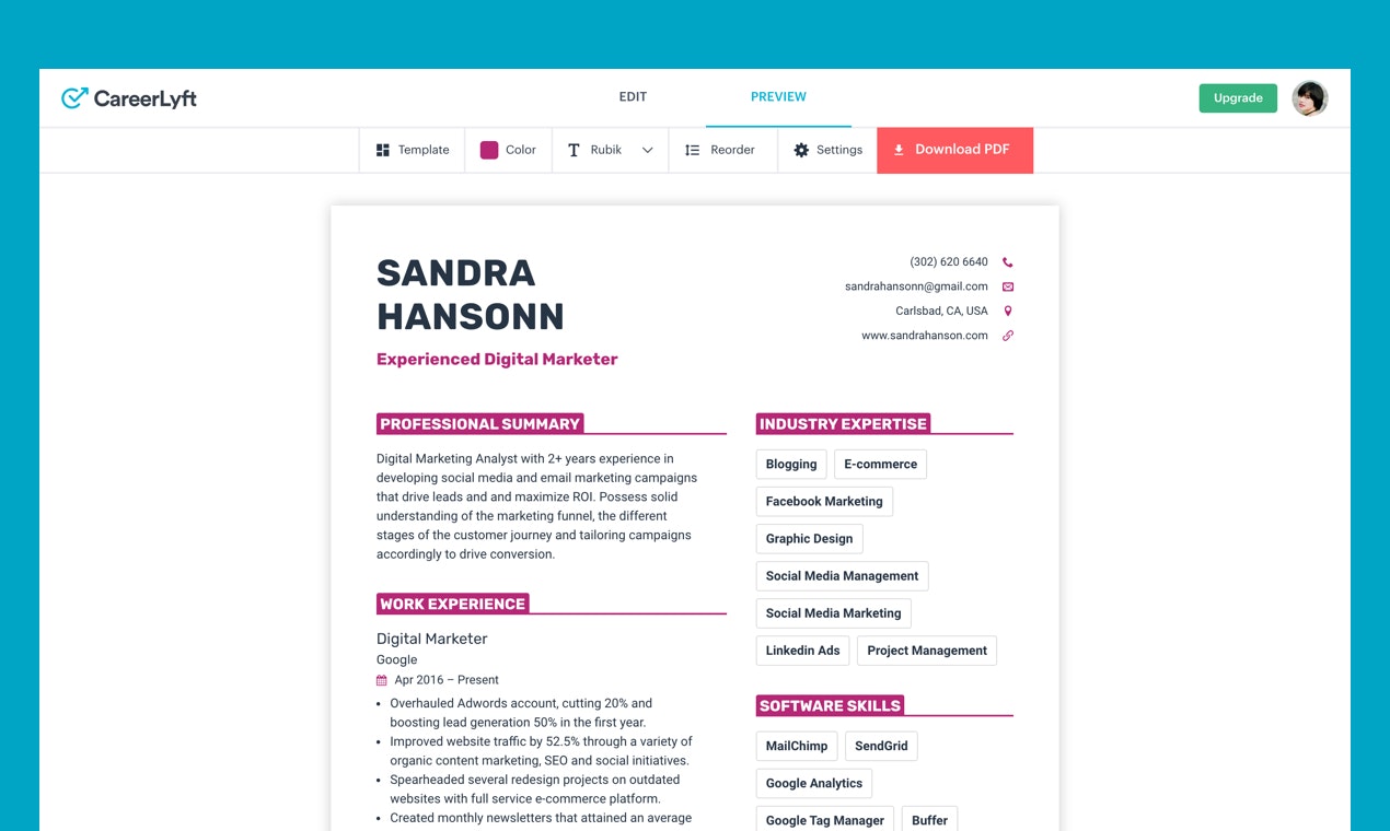 CareerLyft Resume Builder gallery image