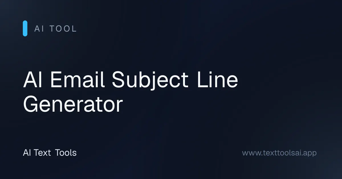 Free AI Email Subject Line Generator gallery image