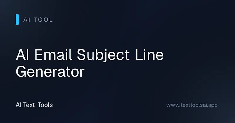 Free AI Email Subject Line Generator screenshot 1
