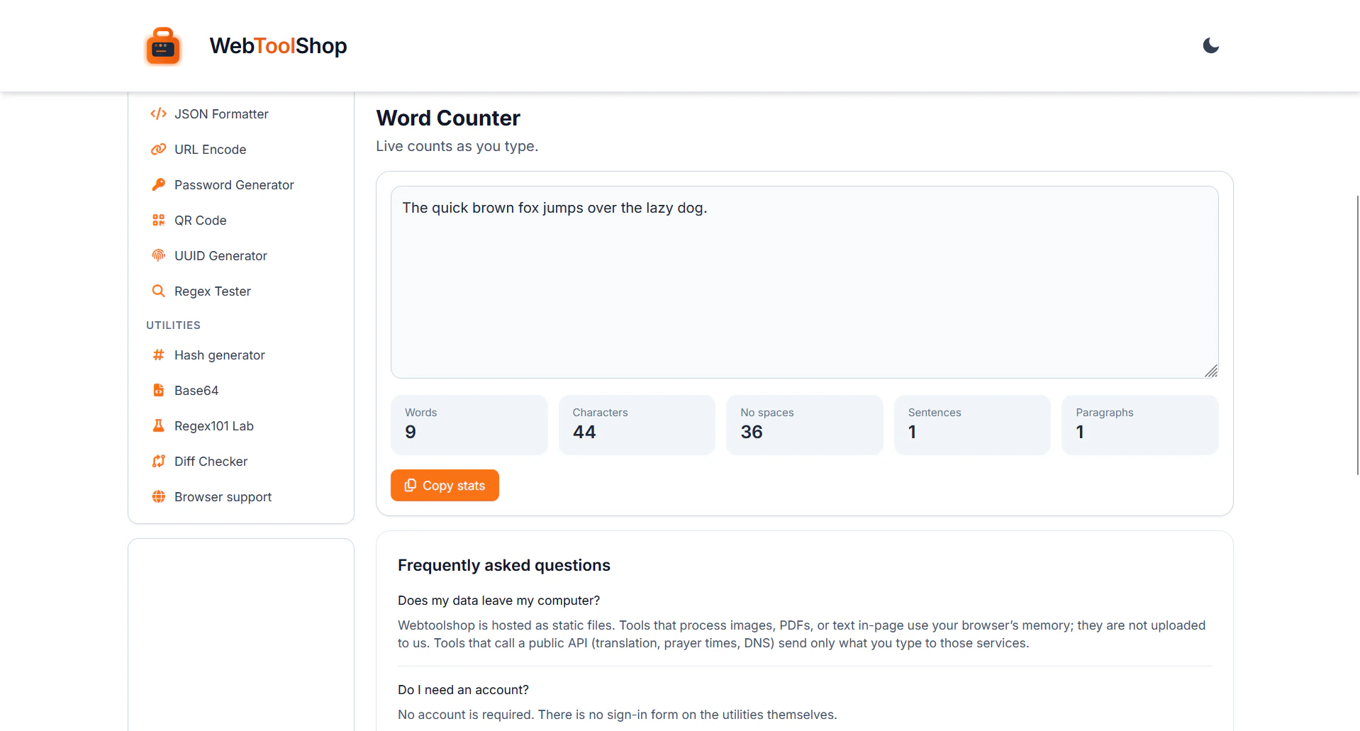 Webtoolshop screenshot 4 Webtoolshop screenshot 4