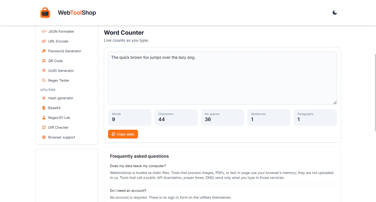 Webtoolshop screenshot 4