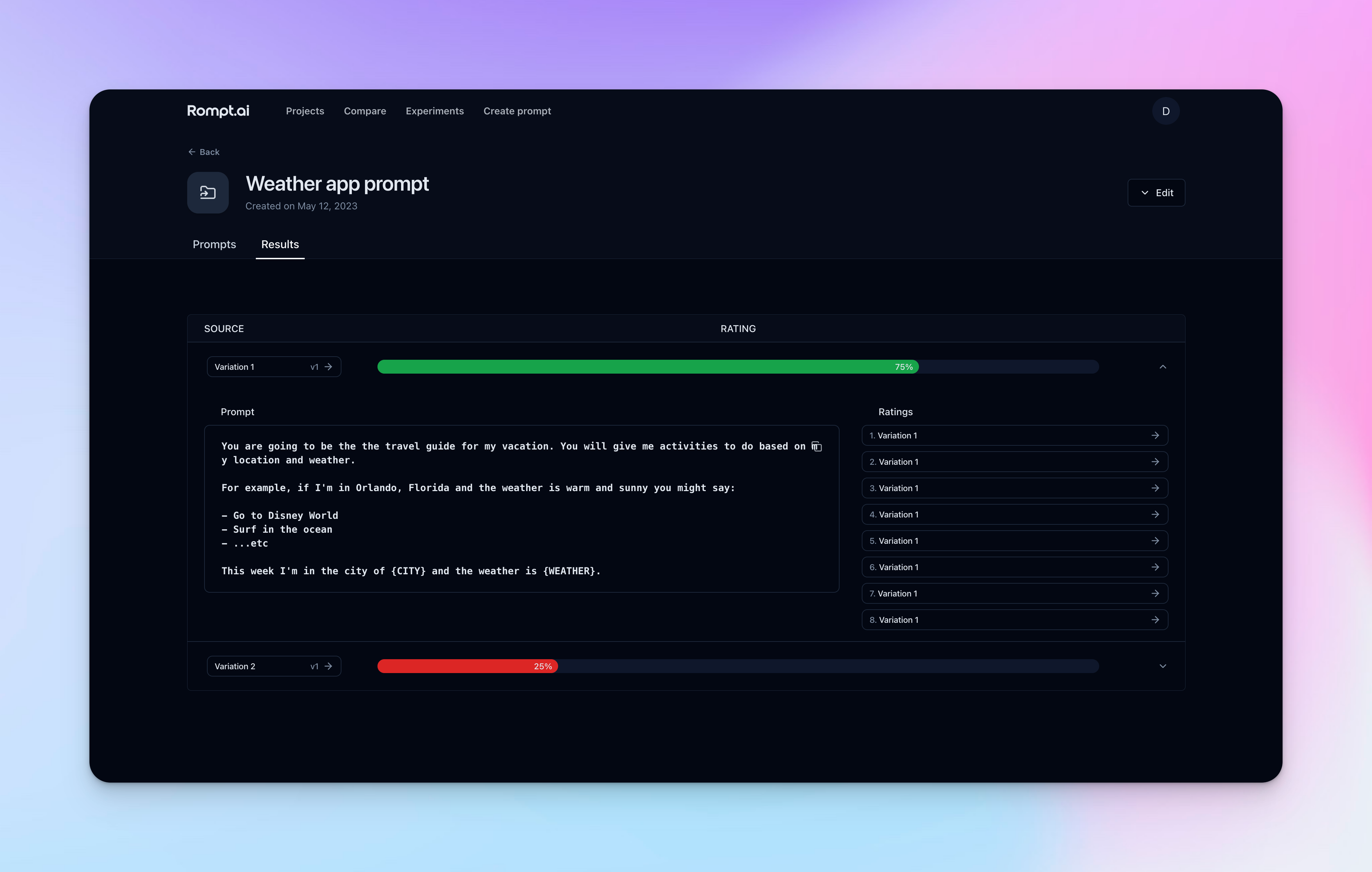 Rompt.ai - AI 제품에 대한 대규모 프롬프트 생성 A/B 테스트 미디어 4