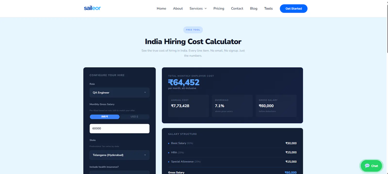 India Hiring Cost Calculator screenshot 1