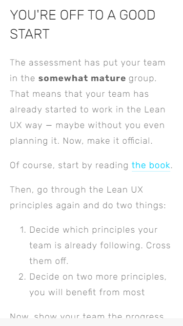 Lean UX maturity check gallery image