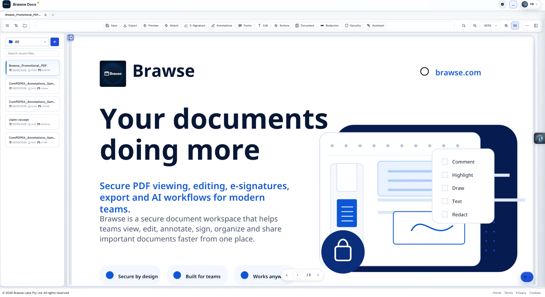 Brawse Docs 대표 미리보기