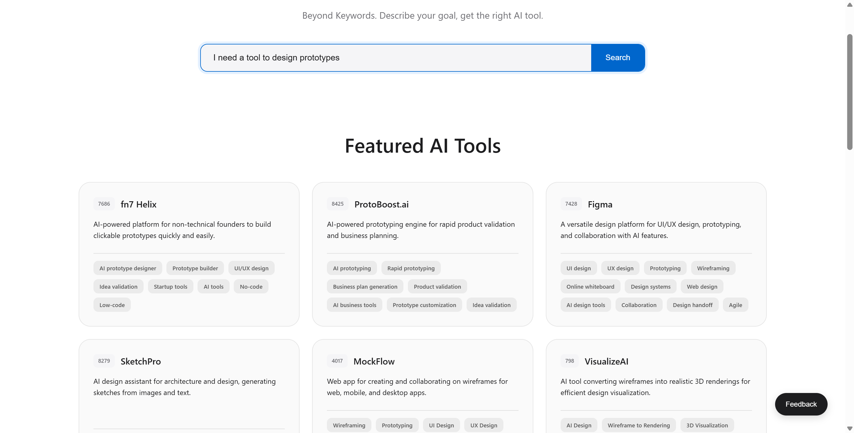 Mídia 2 de Mytooltoolshed - Além de palavras -chave.Descreva seu objetivo, obtenha a ferramenta AI certa