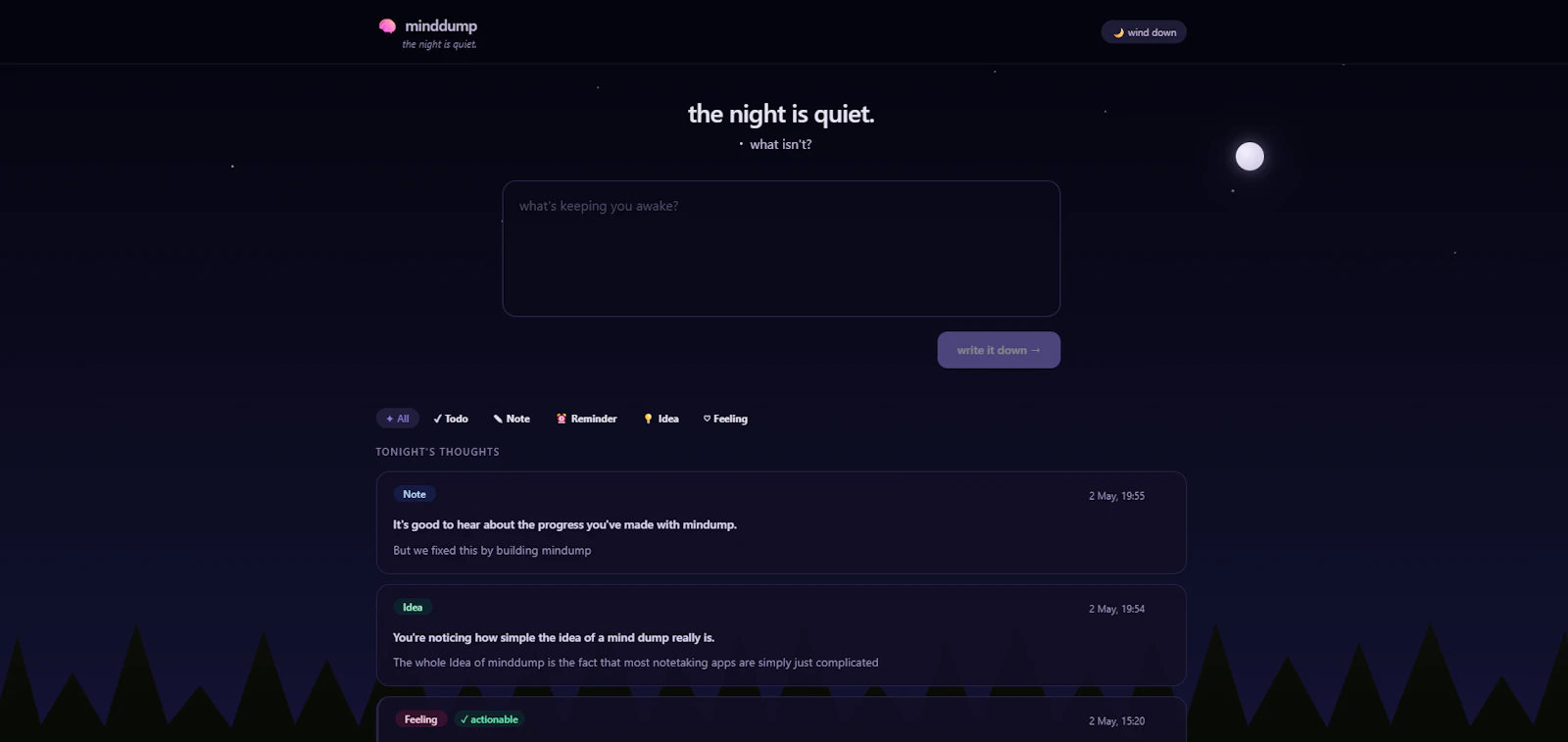 MindDump screenshot 2