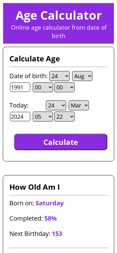 Age Calculator gallery image