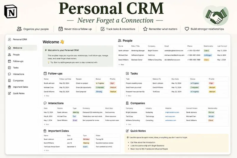 Personal CRM screenshot 1