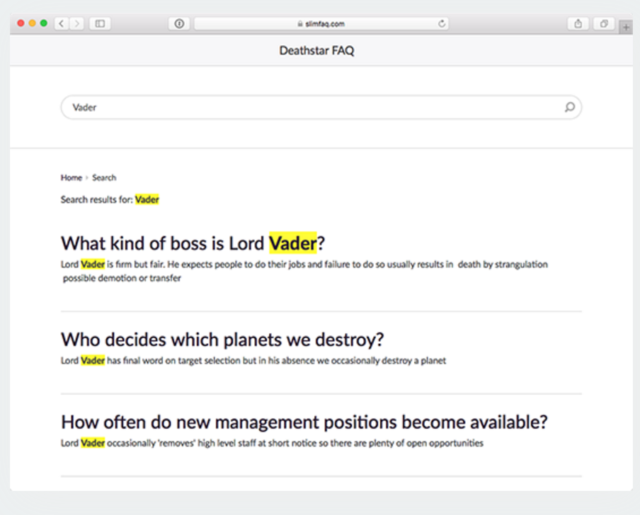 SlimFAQ gallery image