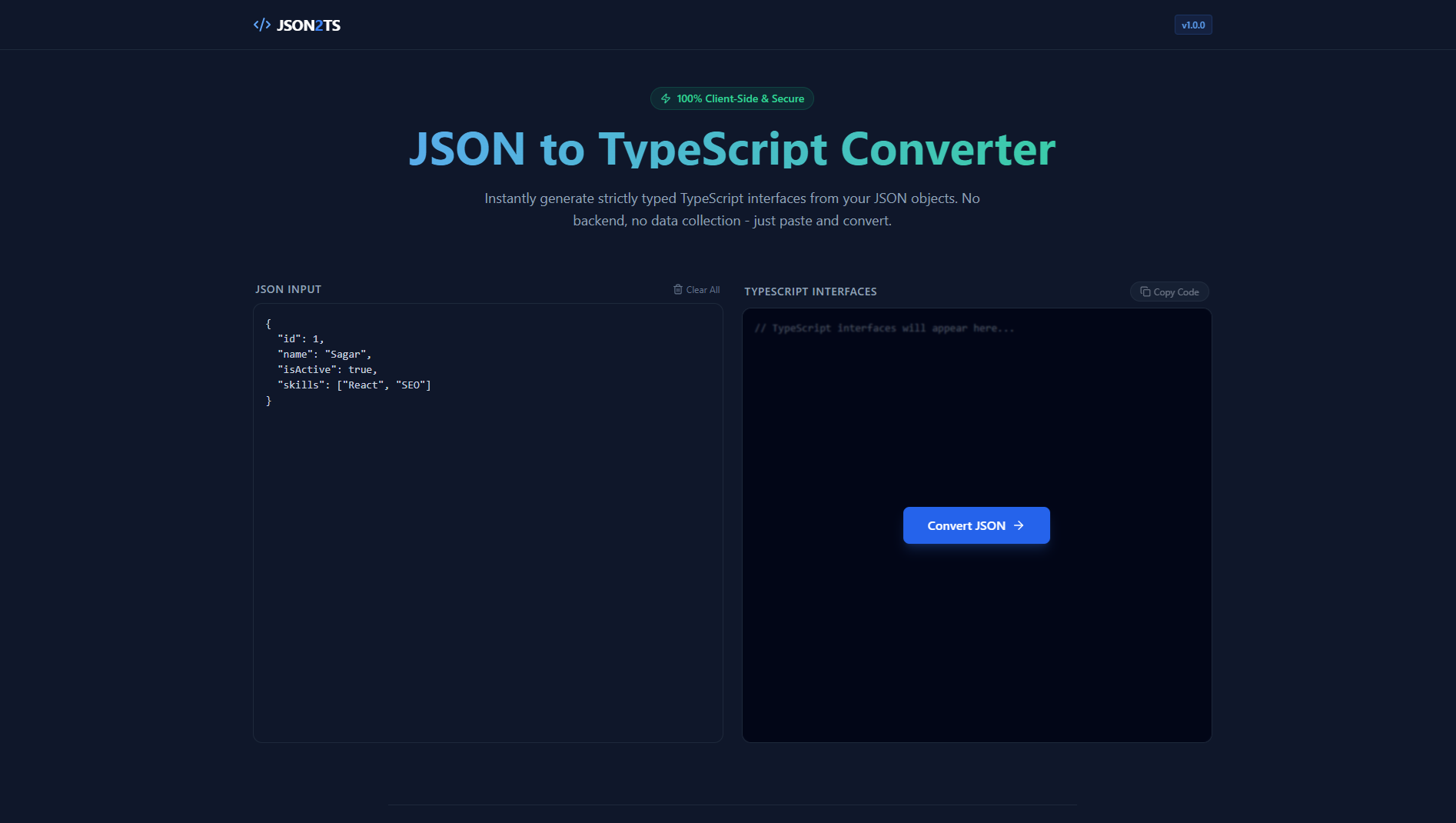 JSON2TS gallery image