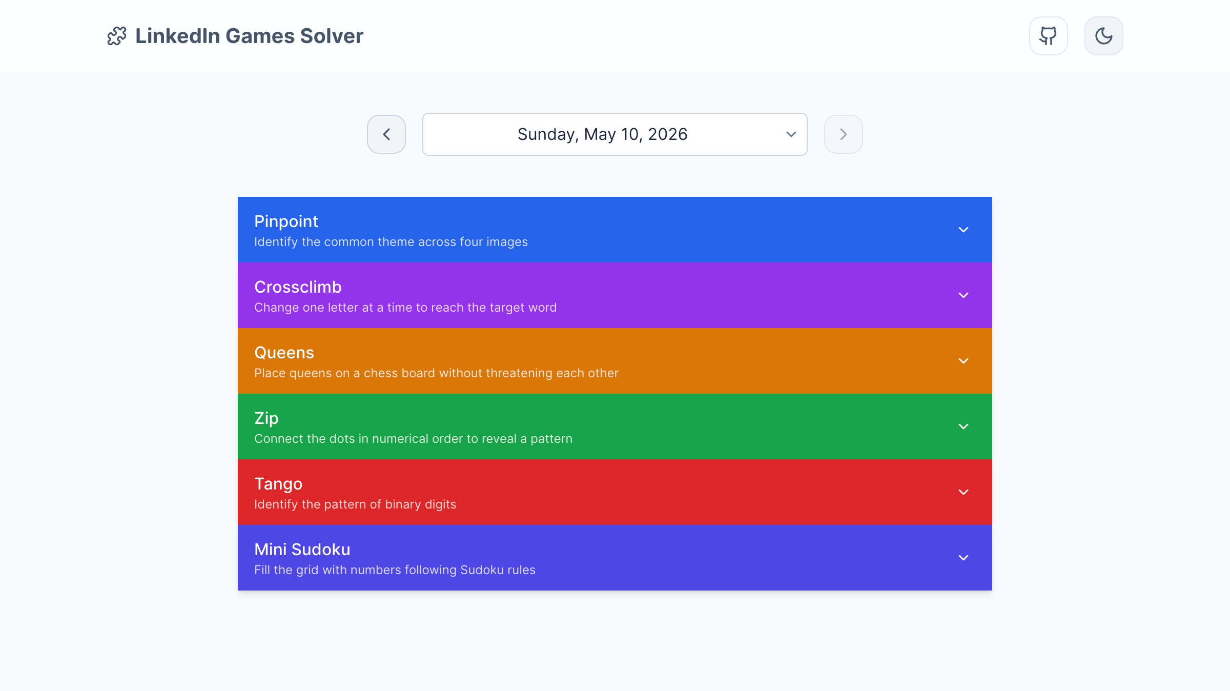 LinkedIn Game Solver gallery image