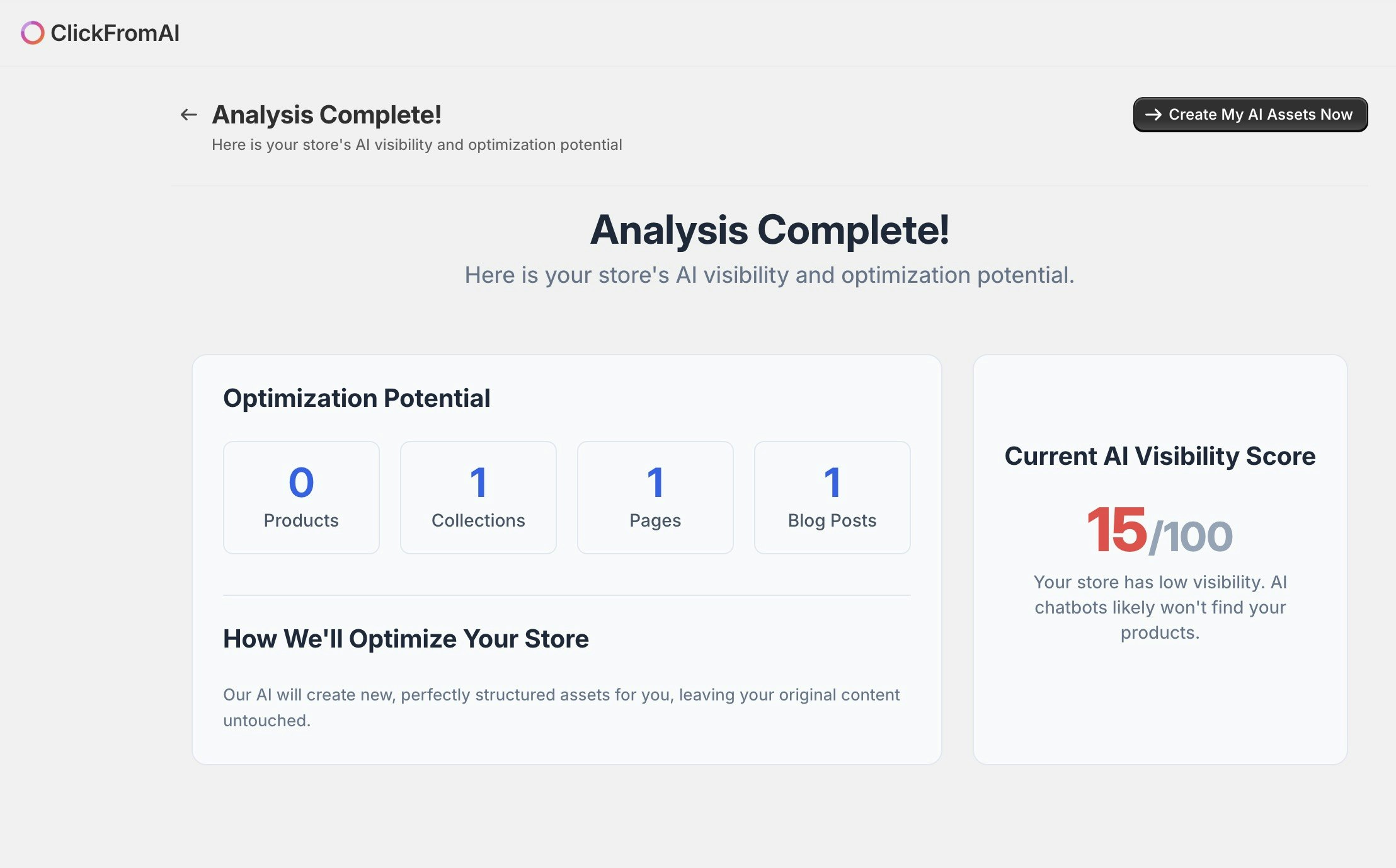 Su optimizador de visibilidad de IA para Shopify - Haga que su tienda sea visible para los compradores de chatgpt, gemini y ai media 6