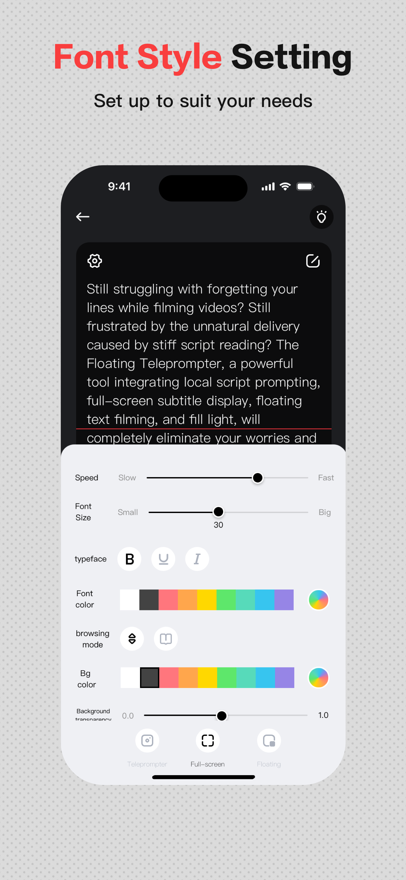 Teleprompter-floatprompt - スマートスクリプト、簡単なビデオメディア5