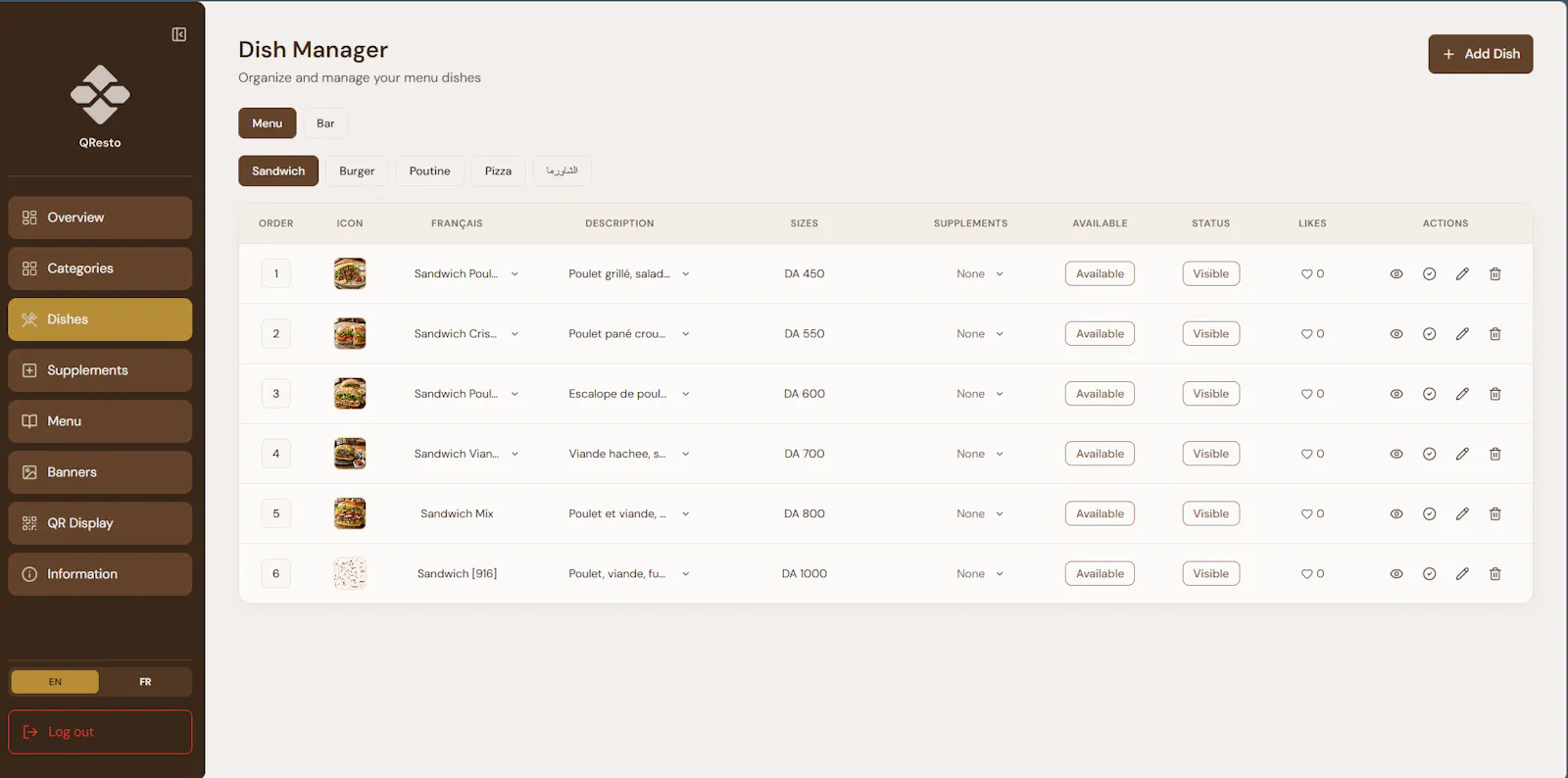 QResto screenshot 3