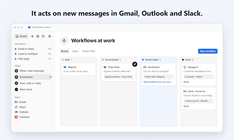 ClearMakes Inbox screenshot 4