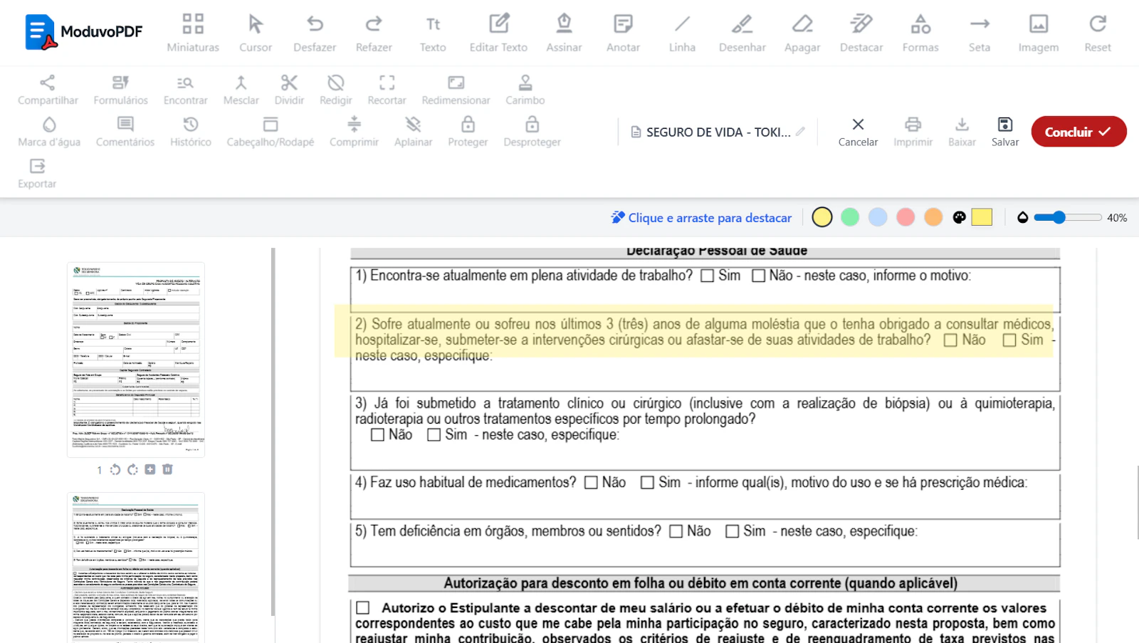 Moduvo PDF screenshot 1