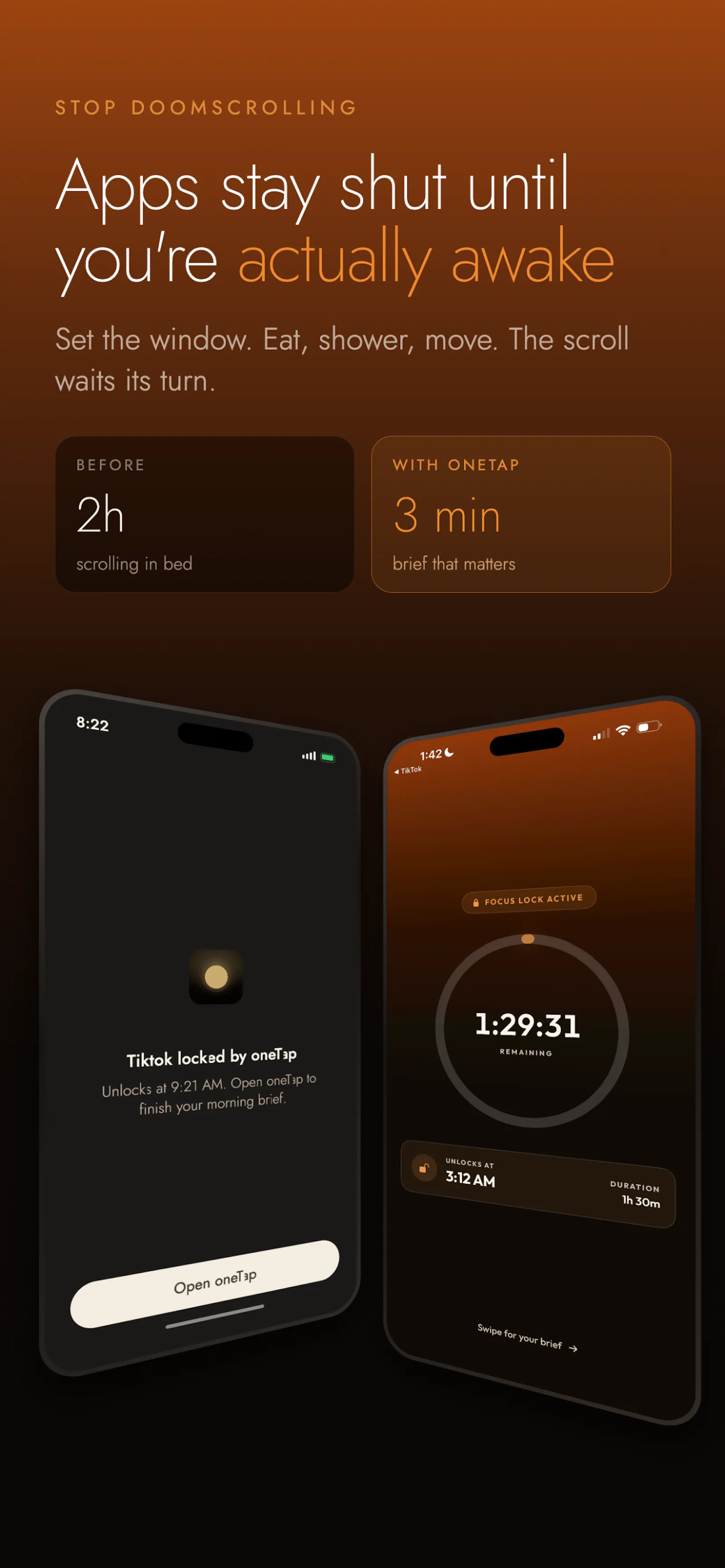 oneTap: Brief & Block screenshot 3