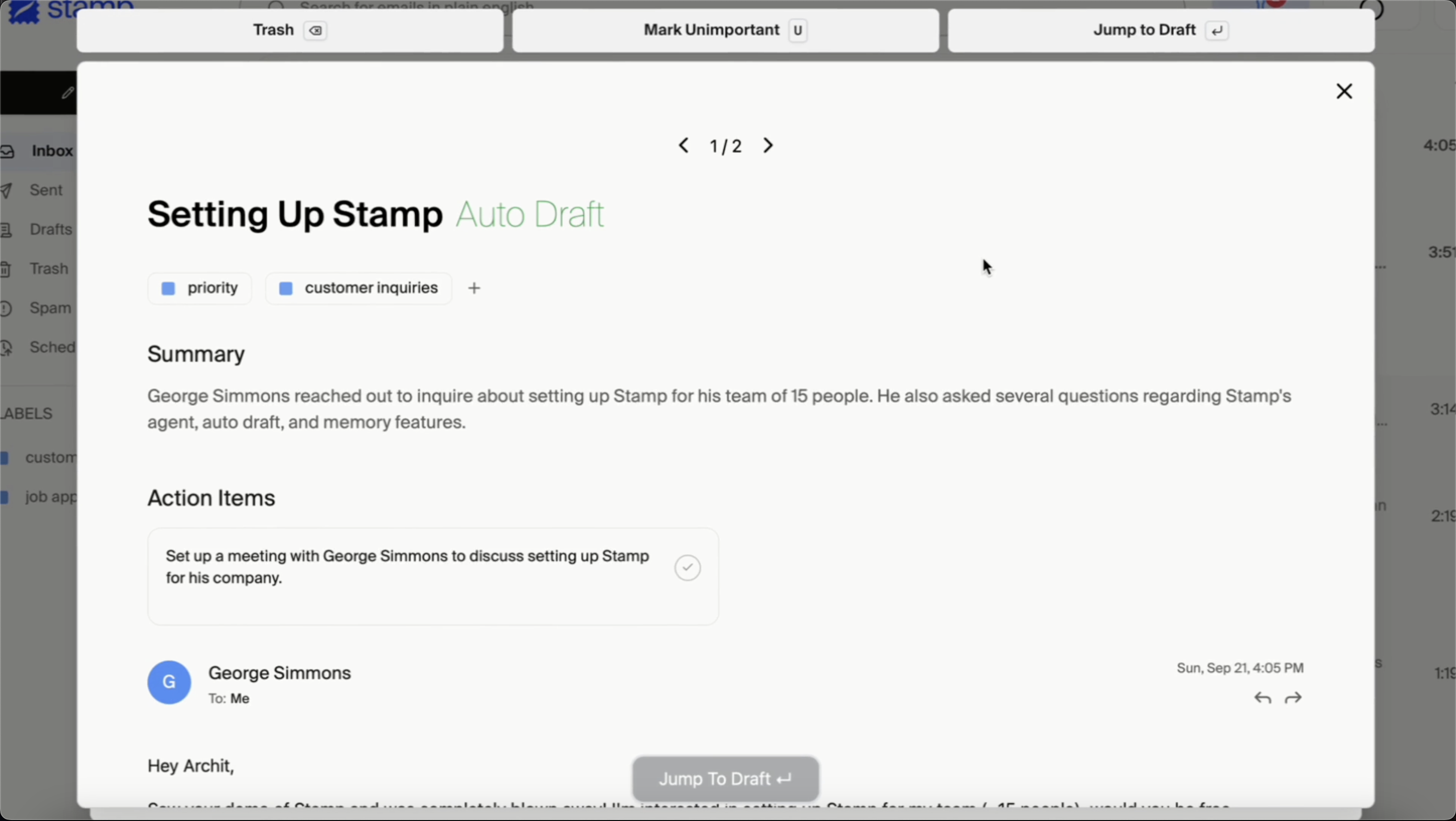 Stamp: The AI Secretary gallery image