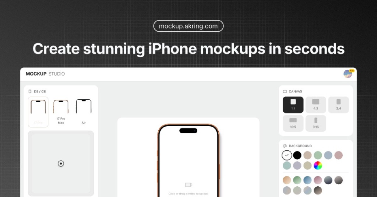 Mockup Studio - Main product screenshot demonstrating key features and user interface